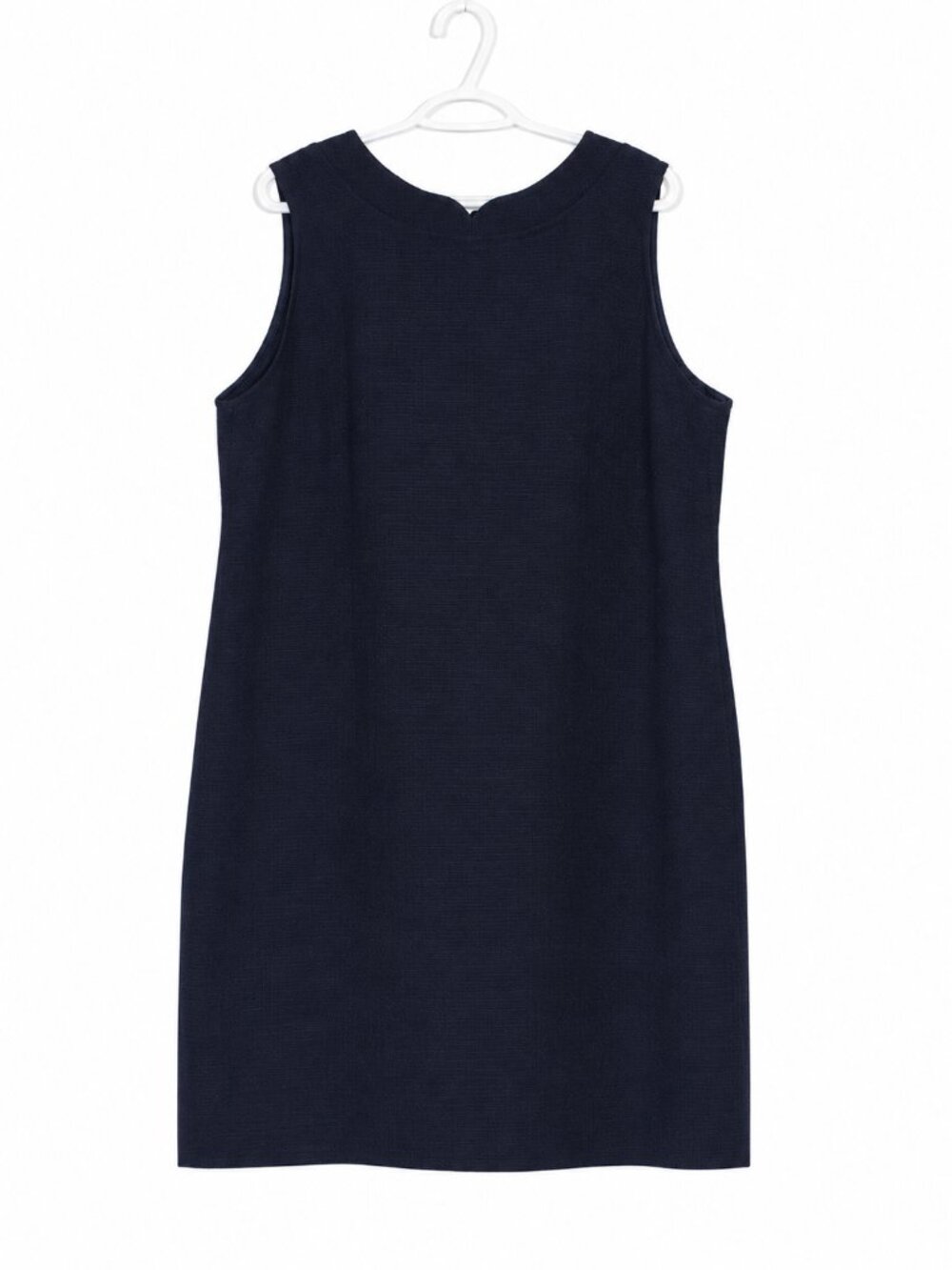 TALBOTS Navy Blue Tweed Sleeveless Shift Career Professional Dress Size 20WP